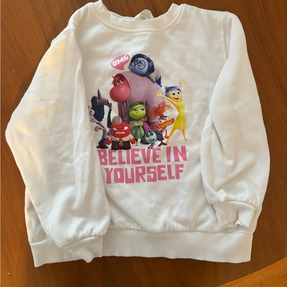H&M White Sweatshirt with Colorful Characters - Picture 2 of 2